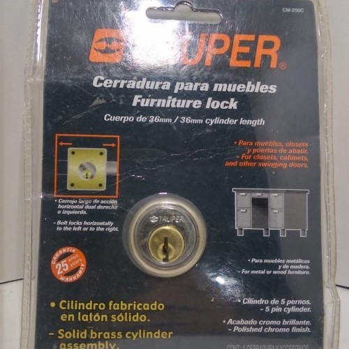 19131 CM-250C CERRADURA PARA MUEBLES 36 MM TRUPER