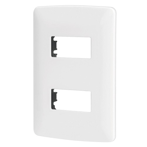 48133 PPDO-IB PLACA 2 MODULOS DE ABS LINEA ITALIANA COLOR BLANCO VOLTECK