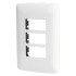 48136 PPTR-IB PLACA 3 MODULOS DE ABS LINEA ITALIANA COLOR BLANCO VOLTECK