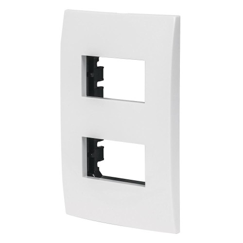 48304 PPDO-OB PLACA 2 MODULOS DE ABS LINEA OSLO COLOR BLANCO VOLTECK