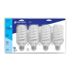 46851 F-28EX4 PACK 4 LAMPARAS ESPIRAL T4 28 W LUZ DE DIA CAJA VOLTECK