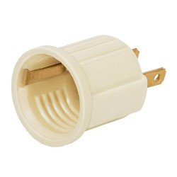 46525 POBA-20 PORTALAMPARA DE BAQUELITA CON ADAPTADOR MARFIL VOLTECK