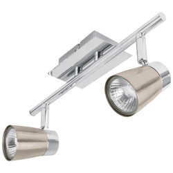 48433 SOB-302S LUMINARIO DE SOBREPONER CON 2 SPOTS BASE GU10 VOLTECK