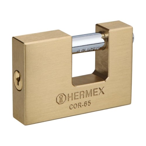 43356 COR-65 CANDADO ANTIPALANCA 65MM CUERPO DE LATON LLAVE TRADICIONAL HERMEX