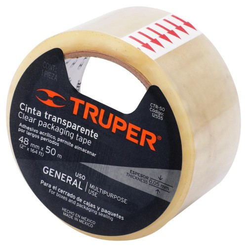 12555 CTR-50 CINTA DE EMPAQUE 48 MM X 50 M TRANSPARENTE TRUPER