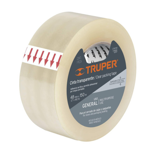 12557 CTR-150 CINTA DE EMPAQUE 48 MM X 150 M TRANSPARENTE TRUPER