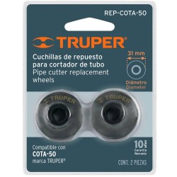 12864 REP-COTA-50 BLISTER CON 2 CUCHILLAS PARA CORTADOR DE TUBO COTA-50 TRUPER