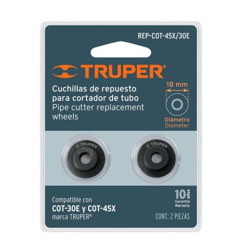 12861 REP-COT-45X/30E BLISTER CON 2 CUCHILLAS PARA CORTADOR DE TUBO COT-30E TRUPER