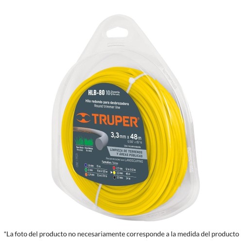 17608 HLB-80 ROLLO DE HILO PARA DESBROZADORA 2 MM X 120 M TRUPER