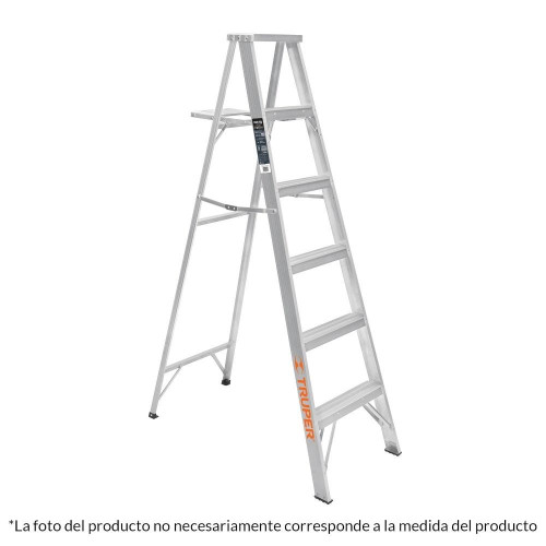 10438 ESTA-34 ESCALERA DE TIJERA 100% ALUMINIO TIPO LLL 4 PELDAÑOS TRUPER