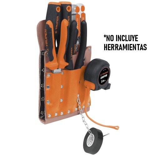 11514 POHE-11CU PORTA HERRAMIENTAS DE CUERO CON 11 COMPARTIMENTOS TRUPER