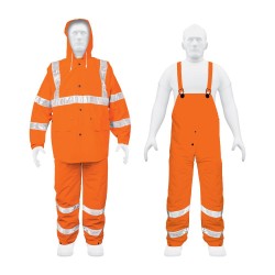 17408 TRA-NAR-M CONJUNTO IMPERMEABLE DOBLE CAPA NARANJA CON REFLEJANTE M TRUPER