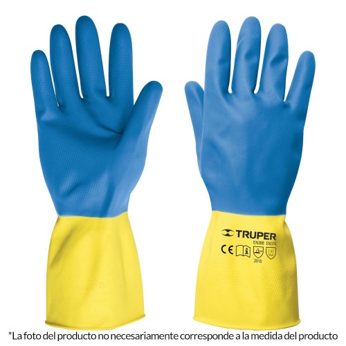 15268 GU-332 GUANTES DE LATEX REFORZADOS PARA LIMPIEZA MEDIANOS TRUPER