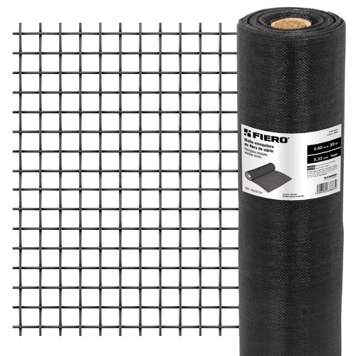 44984 TEMO-06FN ROLLO DE 30 M X 0.6 M MALLA MOSQUITERA FIBRA DE VIDRIO NEGRA FIERO