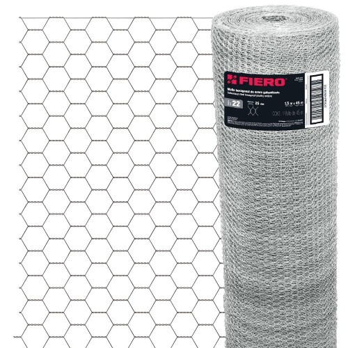 44658 MAHE-2515 ROLLO DE MALLA HEXAGONAL 45M X 1.5M CALIBRE 22 ABERTURA 25MM FIERO