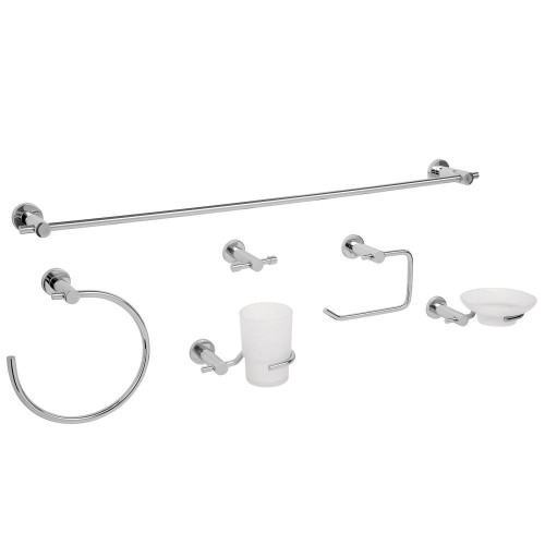 49681 ELA-7000 JUEGO DE 6 ACCESORIOS PARA BAÑO ACABADO CROMO FOSET ELEMENT