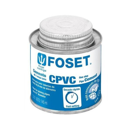 49567 PCPVC-145 CEMENTO PARA CPVC EN BOTE DE 145 ML BAJA PRESION FOSET