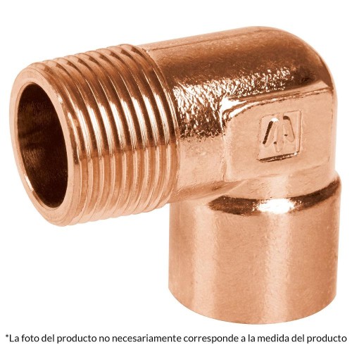 49647 CC-511 CODO 90GRADOS DE COBRE ROSCA EXTERIOR 1/2