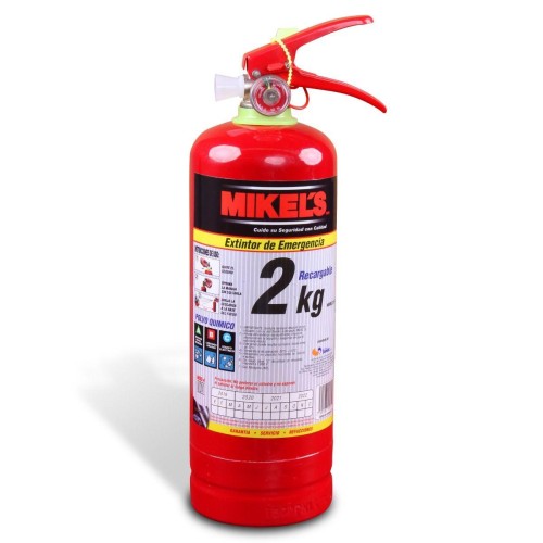 EE-2 EXTINTOR DE EMERGENCIA RECARGABLE DE 2 KILOGRAMOS MIKELS