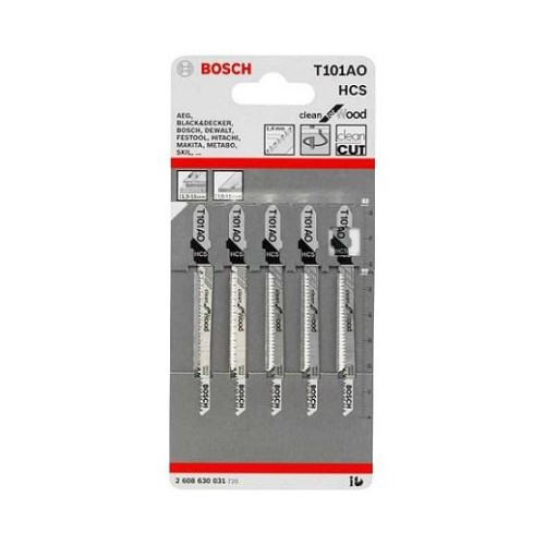 T101AO SEGUETA PARA SIERRA CALADORA 1 5-15MM 18DPP PAQUETE CON 5 PIEZAS (2608667304-720) BOSCH