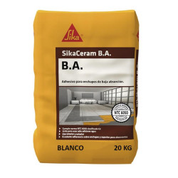 449368 SIKACERAM BA PORCELANATO BLANCO SACO 20 KG SIKA CONSTRUCCION