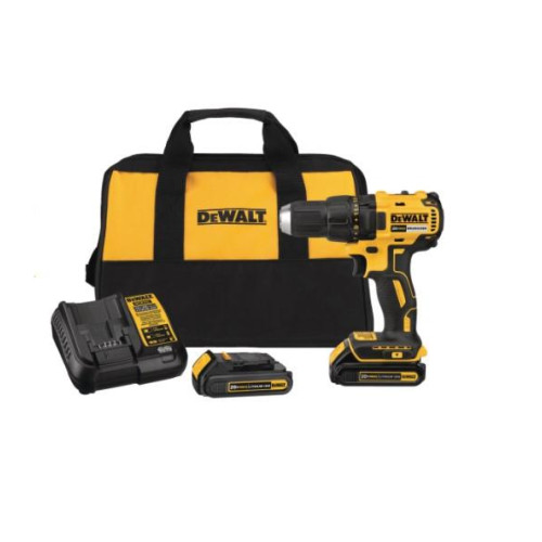 DCD777D2-B3 TALADRO/ATORNILLADOR 20V MAX BRUSHLESS CON BOLSA Y 2 BATERIAS DEWALT