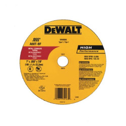 DW8065Z DISCO ULTRA DELGADO DE CORTE PARA METALES Y ACERO INOXIDABLE 7X0,045X7/8, 115X1 14X22MM AX RPM: 8,700 A60T DEWALT