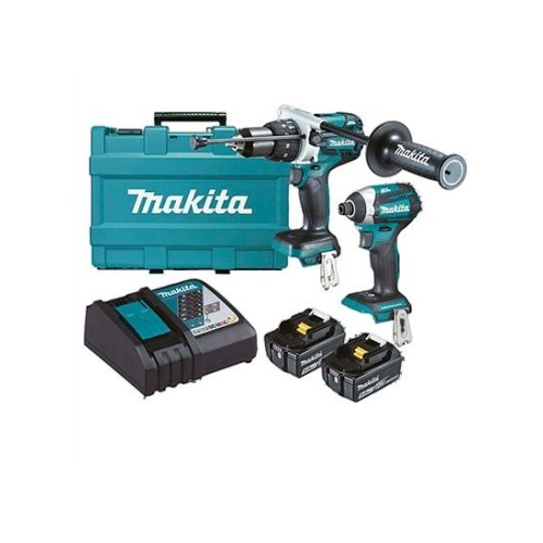 DLX2176T COMBO (DHP481 ROTOM + DTD154 ATORN IMP ) M/BL LI-ION 2 BAT 5 0 AH C/IND BAT Y CARG C/LUZ, MALETIN 18V MAKITA