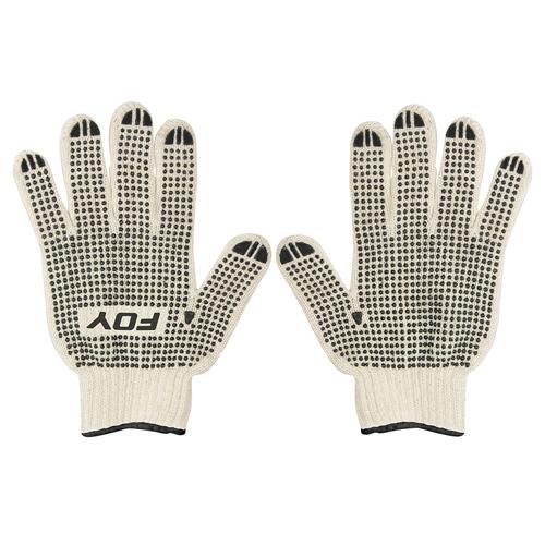 144153 GUANTES DE ALGODON CON PUNTOS PVC TALLA MEDIANA FOY