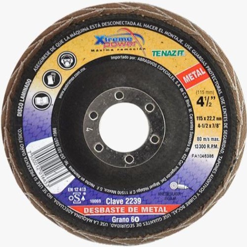 2239 DISCO LAMINADO XTREME POWER PARA METAL GRANO 60 4-1/2