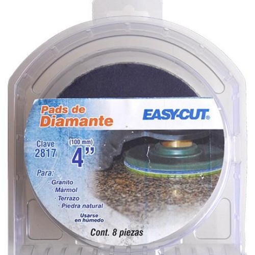 2817 PAQUETE DE 8 PADS DE DIAMANTE PULIDO EN HUMEDO EASY-CUT (4