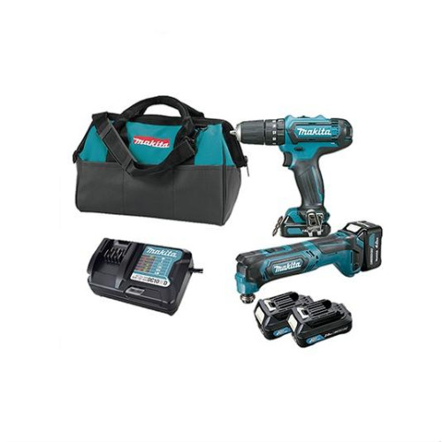 CLX203AX4 COMBO (TM30D MULTIHERR + HP331D ROTOM ) LI-ION 2 BAT 2 0 A H C/IND Y CARG C/EST DE ACCS P/TM30D MALETA LONA 12V MAKITA