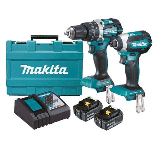 DLX2173S COMBO (DHP459 ROTOM + DTD153 ATORN IMP ) M/BL LI-ION 2 BAT 3 0 AH C/IND BAT Y CARG C/LUZ, MALETIN 18V MAKITA