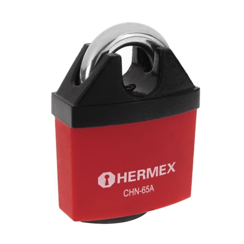 43341 CHN-65A CANDADO DE HIERRO 65 MM GANCHO PROTEGIDO LLAVE ANTI-GANZUA HERMEX