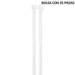 44311 CIN-5050 BOLSA CON 25 CINCHOS PLASTICOS 50 LB 500X4.5 MM NATURALES VOLTECK