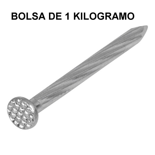 44123 CLC-2G BOLSA CON 1 KG DE CLAVOS PARA CONCRETO GALVANIZADOS 2