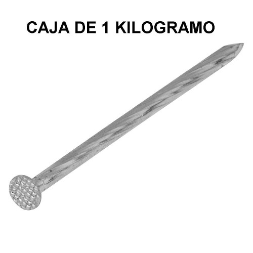 44137 CLC-4G BOLSA CON 1 KG DE CLAVOS PARA CONCRETO GALVANIZADOS 4