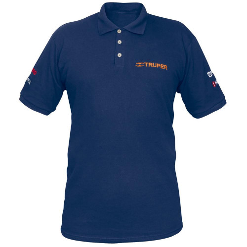 60464 POL-AC-M PLAYERA TIPO POLO AZUL PARA CABALLERO TALLA M TRUPER