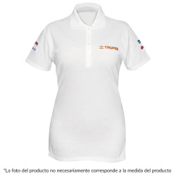 60468 POL-BD-C PLAYERA TIPO POLO BLANCA PARA DAMA TALLA CH TRUPER