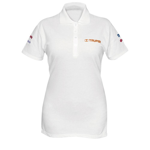 60466 POL-BD-G PLAYERA TIPO POLO BLANCA PARA DAMA TALLA G TRUPER