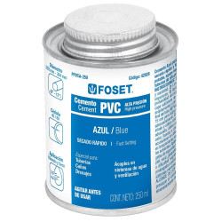 42026 PPVCA-250 CEMENTO AZUL PARA PVC EN BOTE DE 250 ML ALTA PRESION FOSET