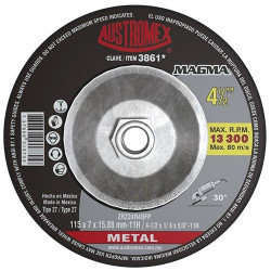 -3861 DISCO CON ADAPTADOR INTEGRADO PARA DESBASTE DE METAL MAGMA TIPO 27 GRANO 24 (4-1/2