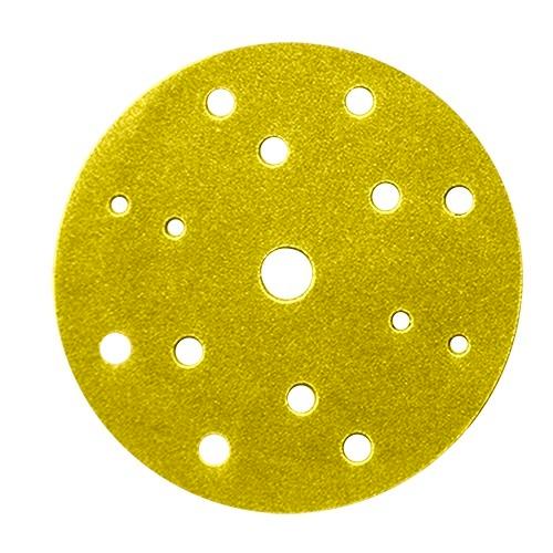 3290 DISCO DE LIJA SUPER ASSILEX COLOR AMARILLO CON 15 PERFORACIONES GRANO 800K (6) TENAZIT