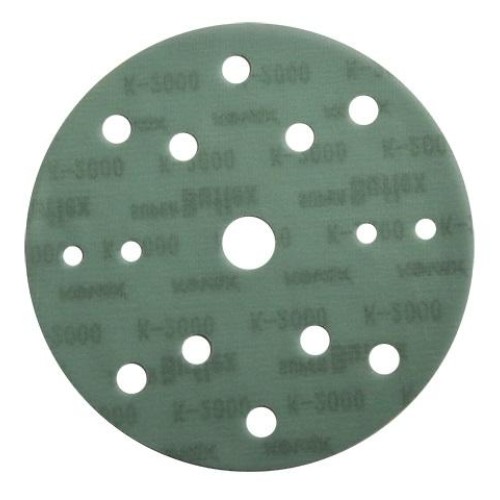 3294 DISCO DE LIJA SUPER BUFLEX COLOR VERDE CON 15 PERFORACIONES GRANO 2000K (6) TENAZIT