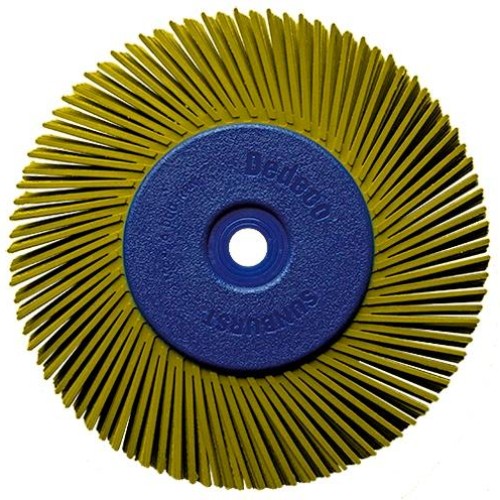 4853 CEPILLO RADIAL TERMOPLASTICO DE 6 DE DIAMETRO COLOR AMARILLO CON ADAPTADOR Y REDUCTORES 7/8- 3/4- 5/8- 1/2 TENAZIT