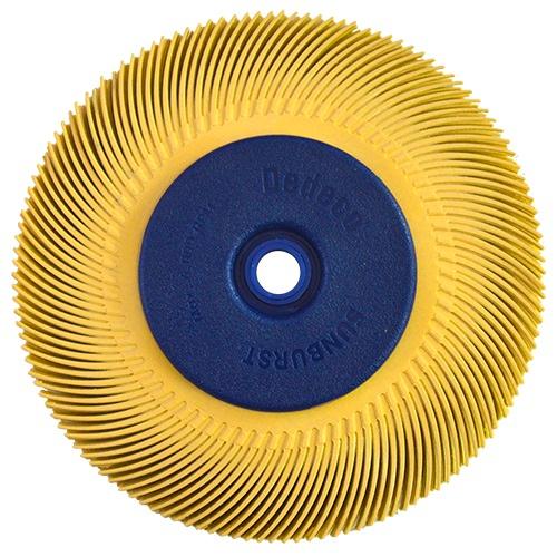 4854 CEPILLO RADIAL TERMOPLASTICO DE 6 DE DIAMETRO COLOR AMARILLO CON ADAPTADOR Y REDUCTORES 7/8- 3/4- 5/8- 1/2 TENAZIT