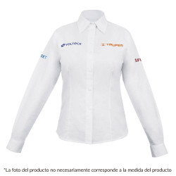 63109 CAM-BCO-DLXL CAMISA BLANCA PARA DAMA MANGA LARGA TALLA XG TRUPER