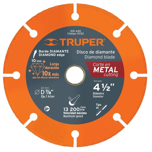 15152 DID-445 DISCO DE DIAMANTE DE 4-1/2