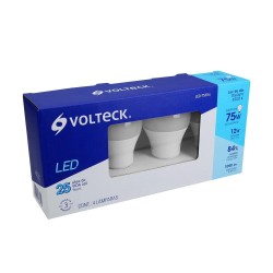 48794 LED-75FX4 PACK DE 4 LAMPARAS DE LED A19 12 W LUZ DE DIA CAJA VOLTECK