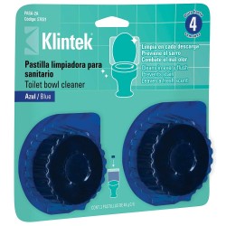 57021 PASA-2A BLISTER CON 2 PASTILLAS AZULES DESINFECTANTES PARA TANQUE WC KLINTEK